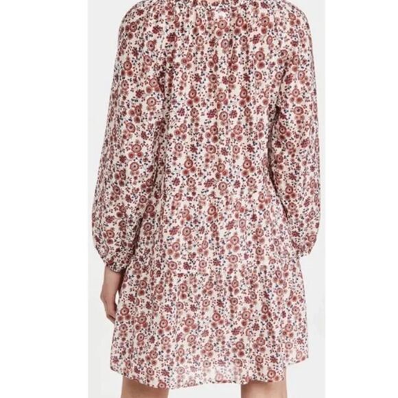 XIRENA Dalyn Dress Womens Size Large Long Sleeve Mini Cotton Silk Red Spark - Picture 3 of 13